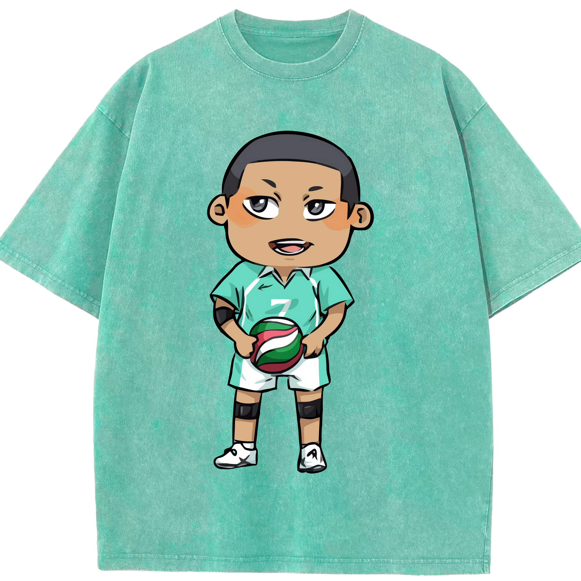 （画像用） ハイキュー!! Haikyu!! 綿100% ヴィンテージ風 半袖Tシャツ（フロントプリント）